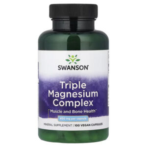 Swanson Triple Magnesium Complex, 400 mg 100 Vegan Caps