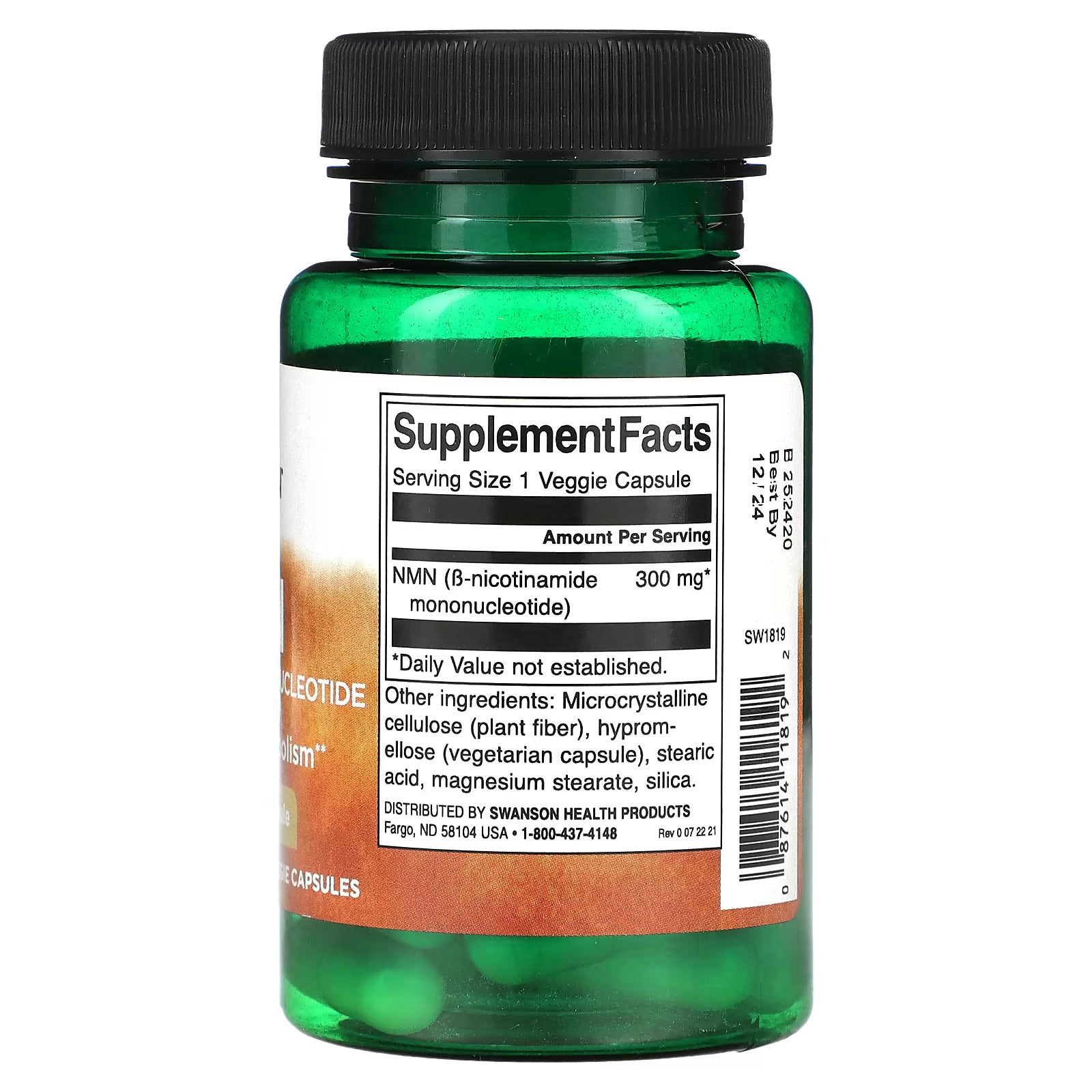 SWANSON , Nmn, nicotinamide 300 Mg, 30 Veggie Capsul