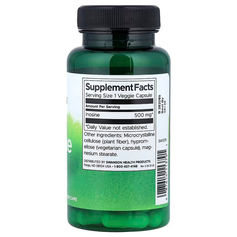 Swanson Inosine Inositol Vitamin B Energy Support 60 Veggie Caps - Görsel 2