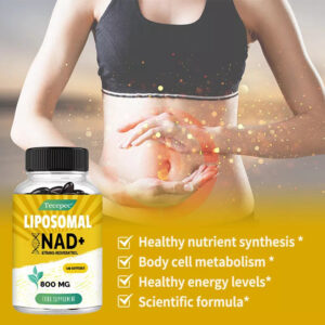 Tecepec Liposomal NAD+ Resveratrol 800mg - for Anti Aging, Nicotinamide Booster, Cell Regenerator - Görsel 3