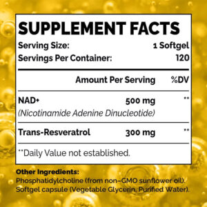 Tecepec Liposomal NAD+ Resveratrol 800mg - for Anti Aging, Nicotinamide Booster, Cell Regenerator - Görsel 5