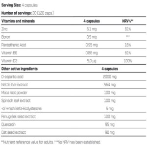 Scitec Testo Punch (Daa Aspartic acid+Maca+Fenugreek) 120 caps