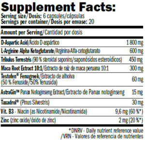 Amix Performance Tribulus+Maca+Arginine+Daa Aspartic acid TestoXT Booster 120 Caps - Görsel 3