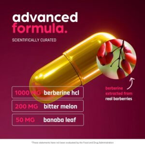 Artnaturals Berberine 1250mg for Weight Management with Bitter Melon and Banaba Leaf - HCl from Barberry Extract 60 Caps - Görsel 6