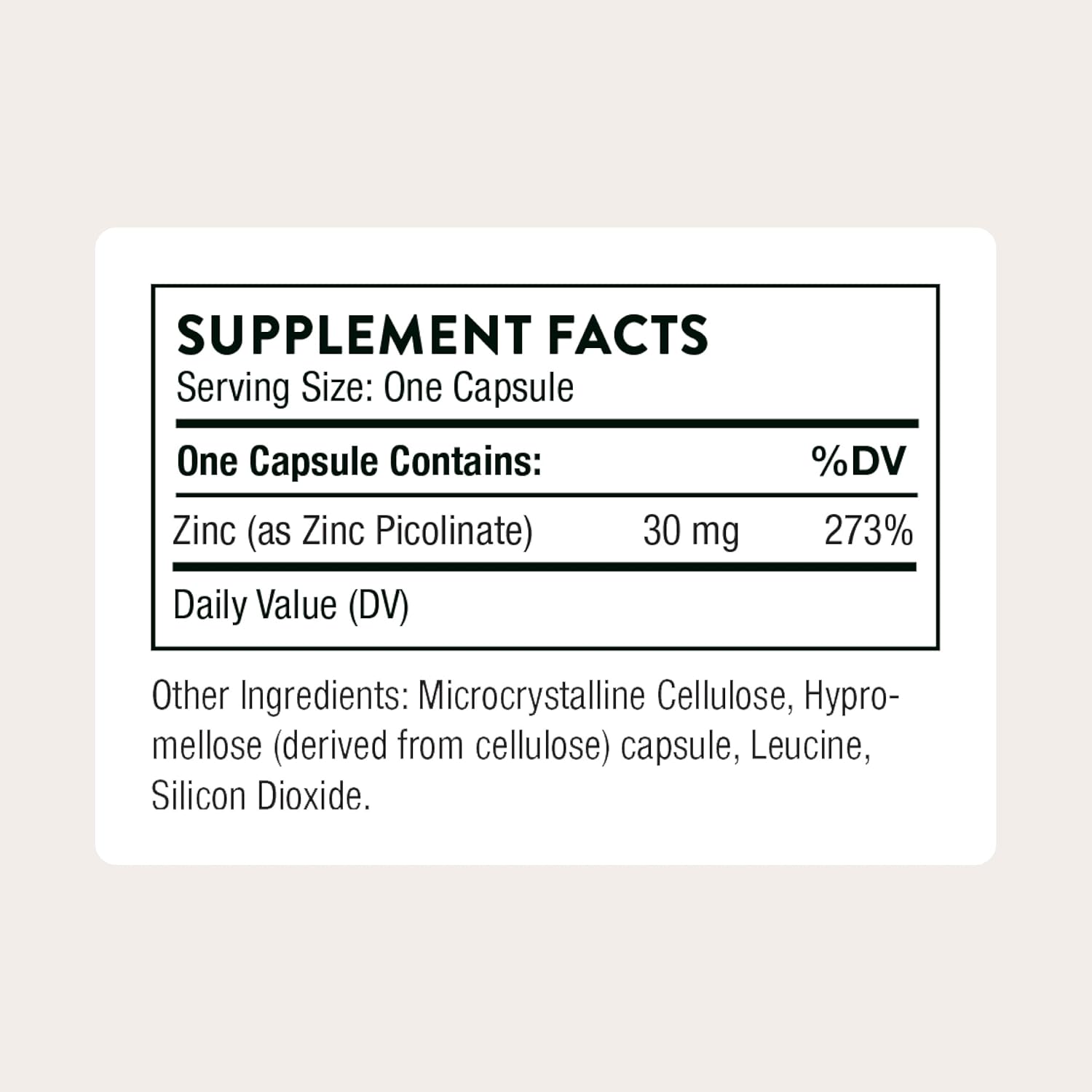THORNE - Zinc Picolinate Immune Healthy Skin & Eyes 30 mg 60 Caps - Görsel 5