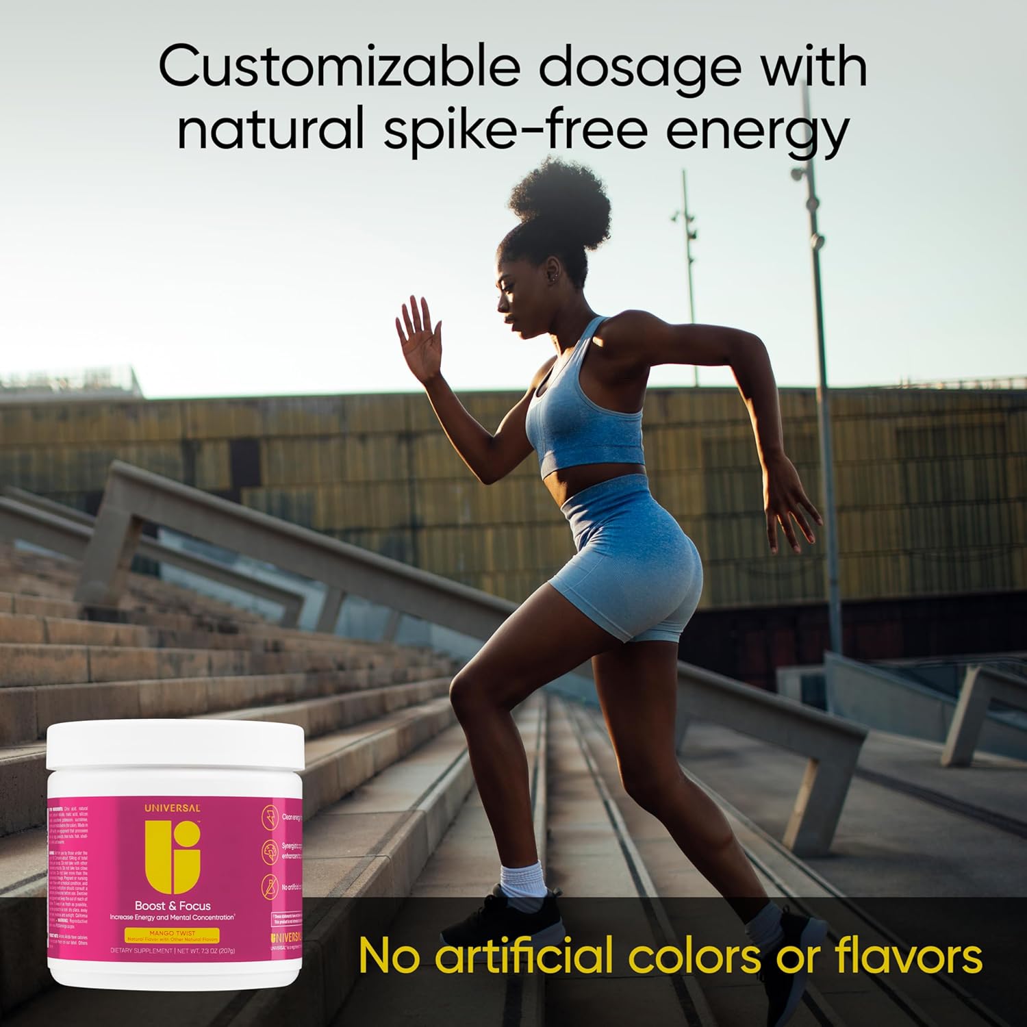 Universal U Boost & Focus Powder Energy and Cognitive B12 Niacin Choline L-Tyrosine Huperzine Beta Alanin Citrulline - Görsel 3