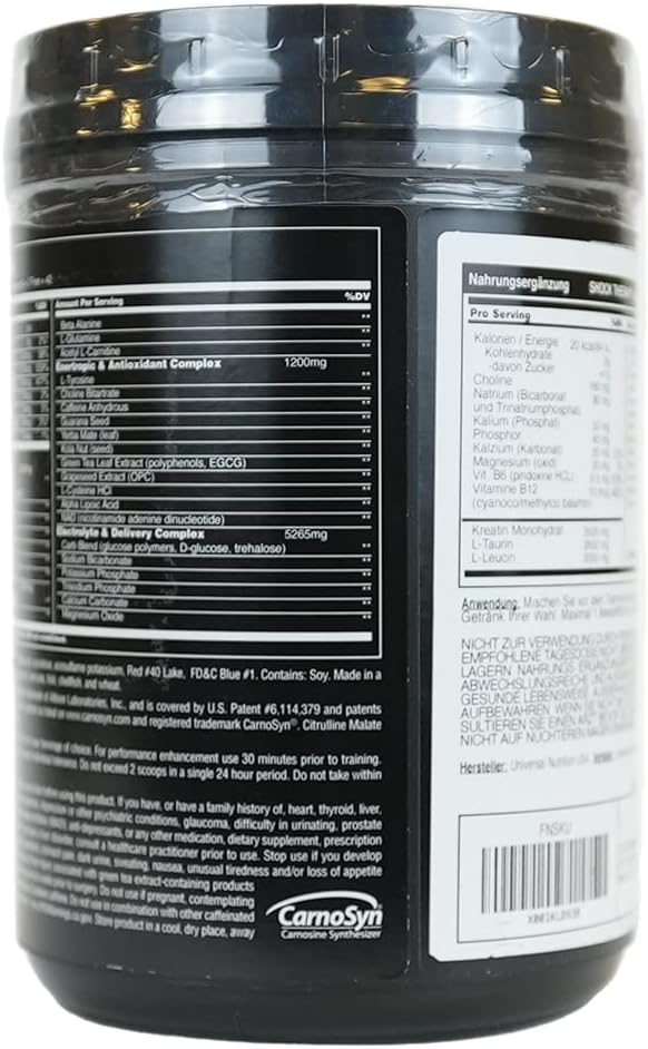 Universal Nutrition Shock Therapy All in one preworkout - Görsel 3