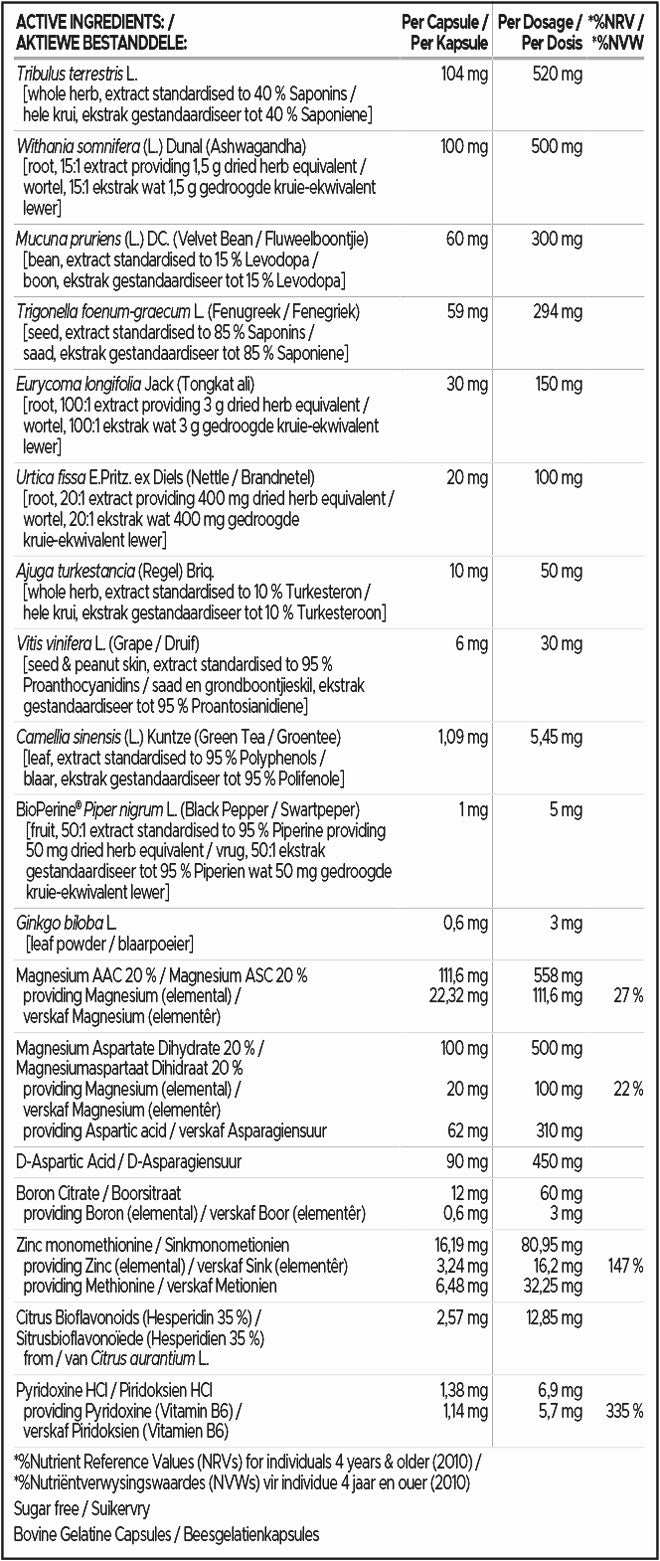 Usn Testo Male Methox Platinium Tribulus + Daa Aspartic acid 150 Caps - Görsel 2