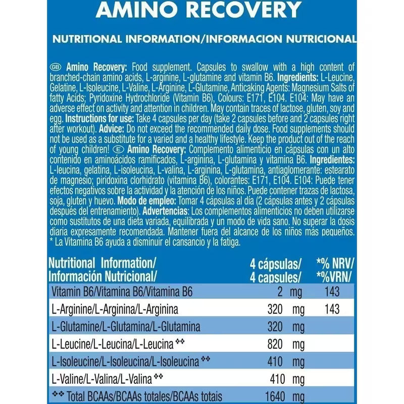 Weider Victory Endurance Amino Recovery (Bcaa+Arginine+Glutamin) 120Cap. - Görsel 3