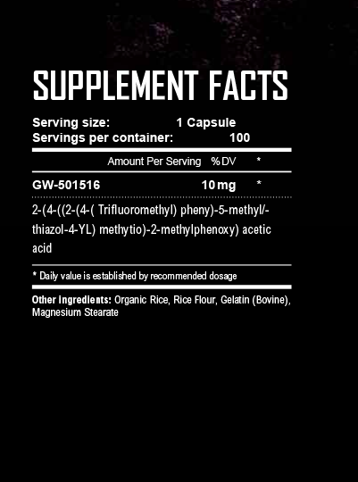 Warrior Labs Cardarine GW 501516 100 caps - Görsel 2
