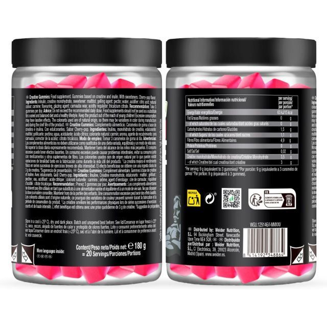 Weider %100 Creapure Creatine 60 Gummies - Görsel 3