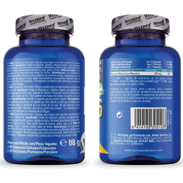 WEİDER MgB6 Vitamin B6 + Magnesium 90 Caps - Görsel 3