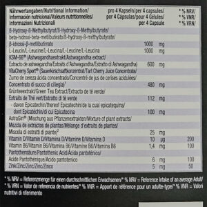 Weider Mega Mass Amino HMB – KSM66 ASHWAGANDHA 120 caps
