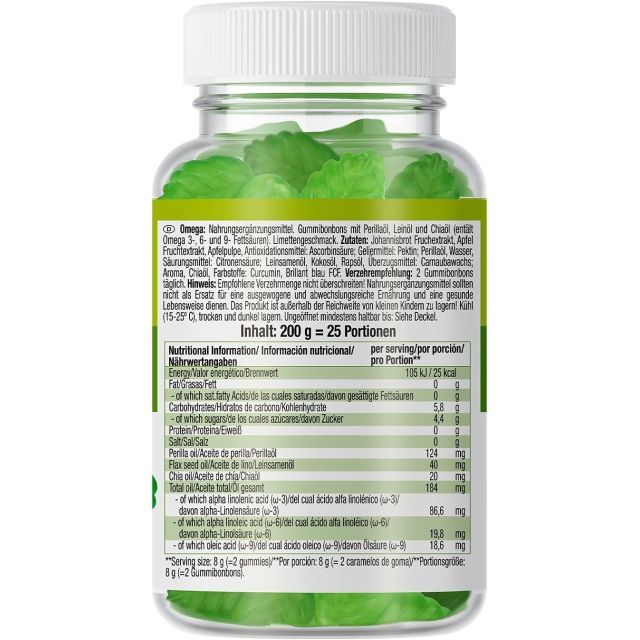 Weider Omega 3 Flax Seed Oil 50 Gummies - Görsel 4