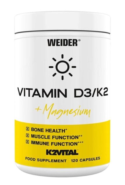 WEIDER Vitamin D3 K2 Magnesium(Magnezyum) – 120 caps
