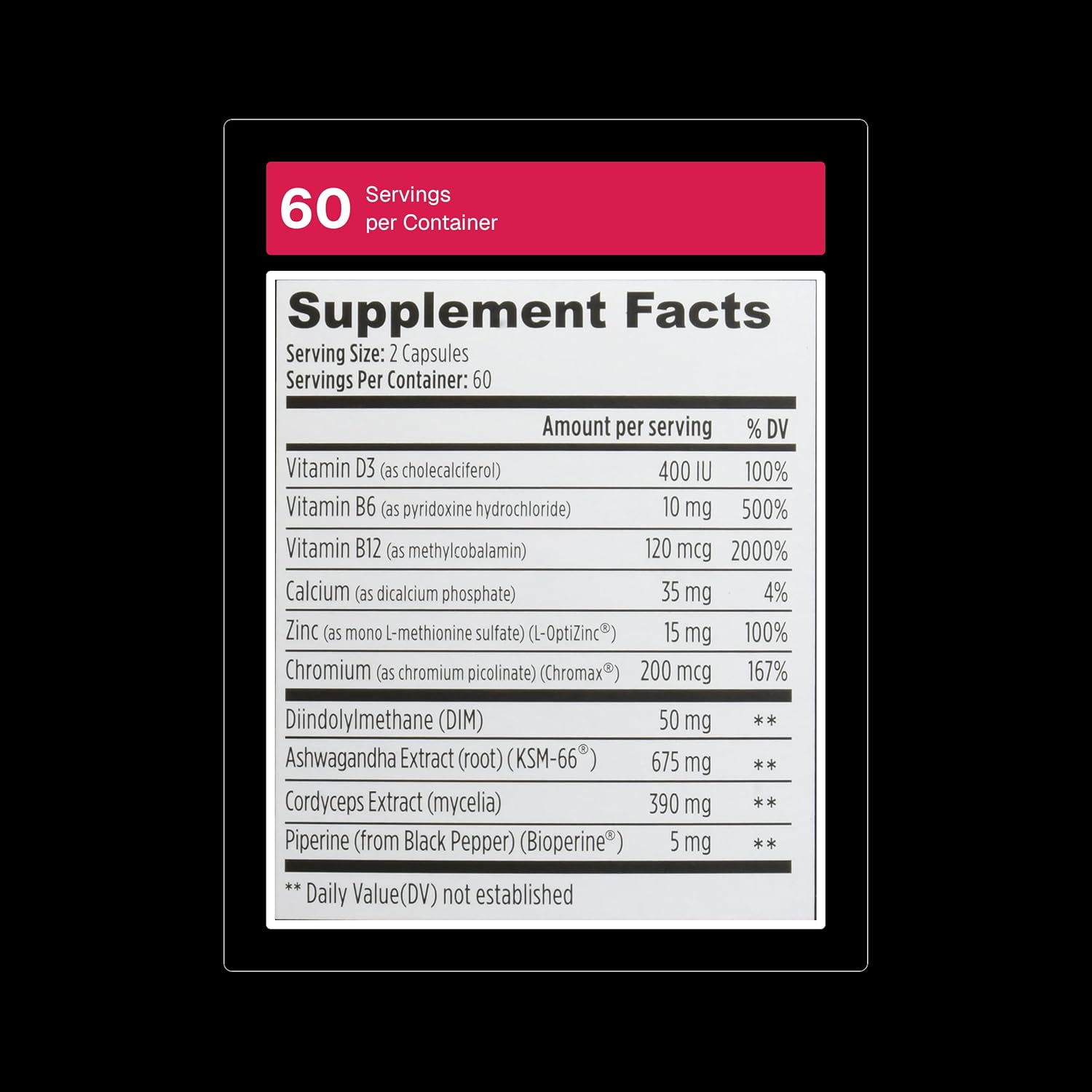 Weider Prime Testosterone Men's Support Zinc Ksm66 Enriched with Vitamins & Mineral 120 Caps - Görsel 3