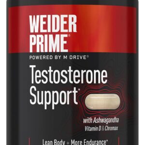 Weider Prime Support for Men Supports Energy Strength Focus Stress Lean Muscle 60 Capsules