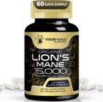 WELLNESS LABS Lions Mane Real Mushroom Brain, Memory and Focus Cognitive Immune 120 Caps