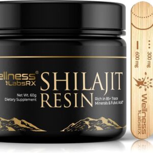 Wellness Labs Himalayan Shilajit for Men Resin with Fulvic Acid and Trace Minerals Immune Support 120 Servis