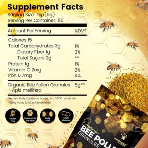 Wellnees Labs Organic Bee Pollen Arı poleni Immune Boost Digestive Proteins Vitamins Mineral - Görsel 4