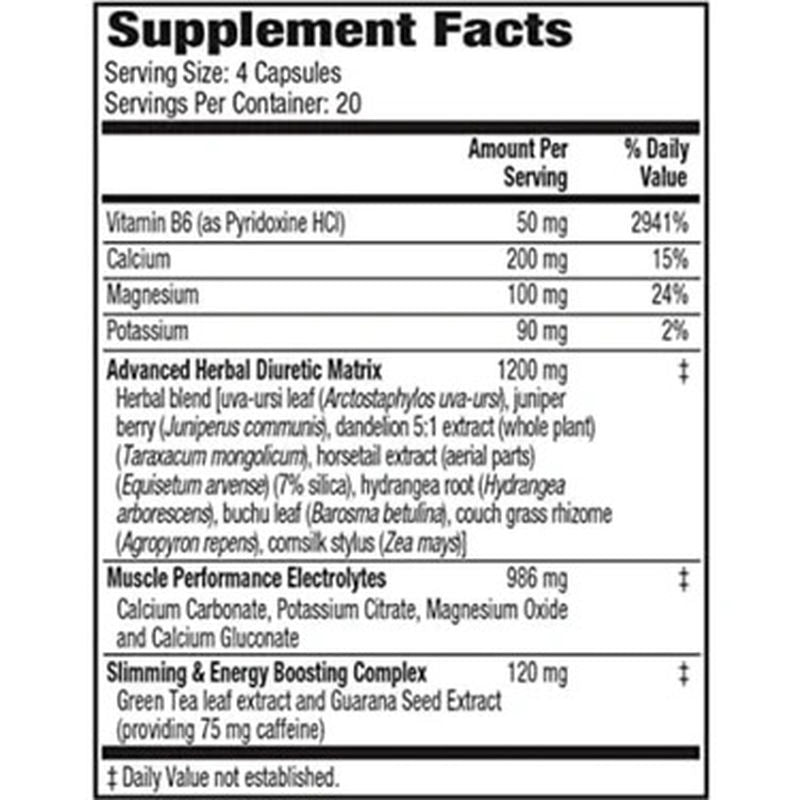MHP XPEL Maximum Strength Herbal Diuretic Fat burner 80 Capsules