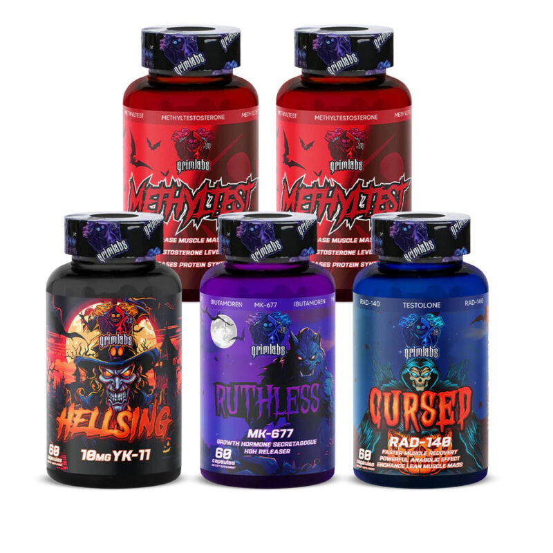 Grimlabs Growth Matery - YK11 Myostatin & MK677 & RAD140 & Methyltest X2 Hediye