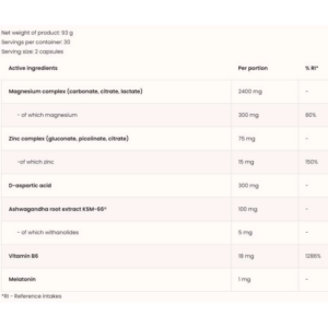 OstroVit ZMAdvanced Testo Booster (Daa Aspartic Acid+Zinc+Magnesium) 60 caps - Görsel 2