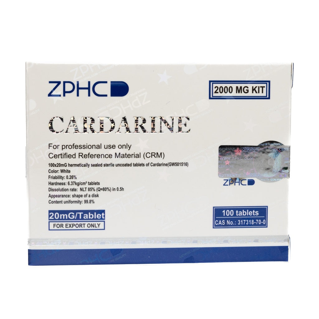 ZPHC CARDARINE -GW 501516 CAPS -20 MG / pill -100 Tablet - Görsel 2