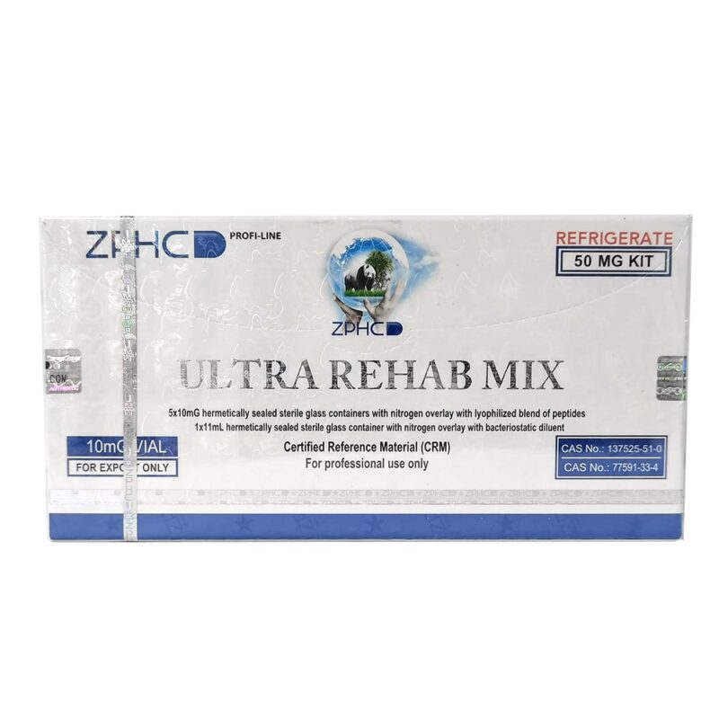 Zphc Ultra Rehab Mix 50 mg BPC-157 5 mg + TB-500 5 mg 5 vials × 10 mg