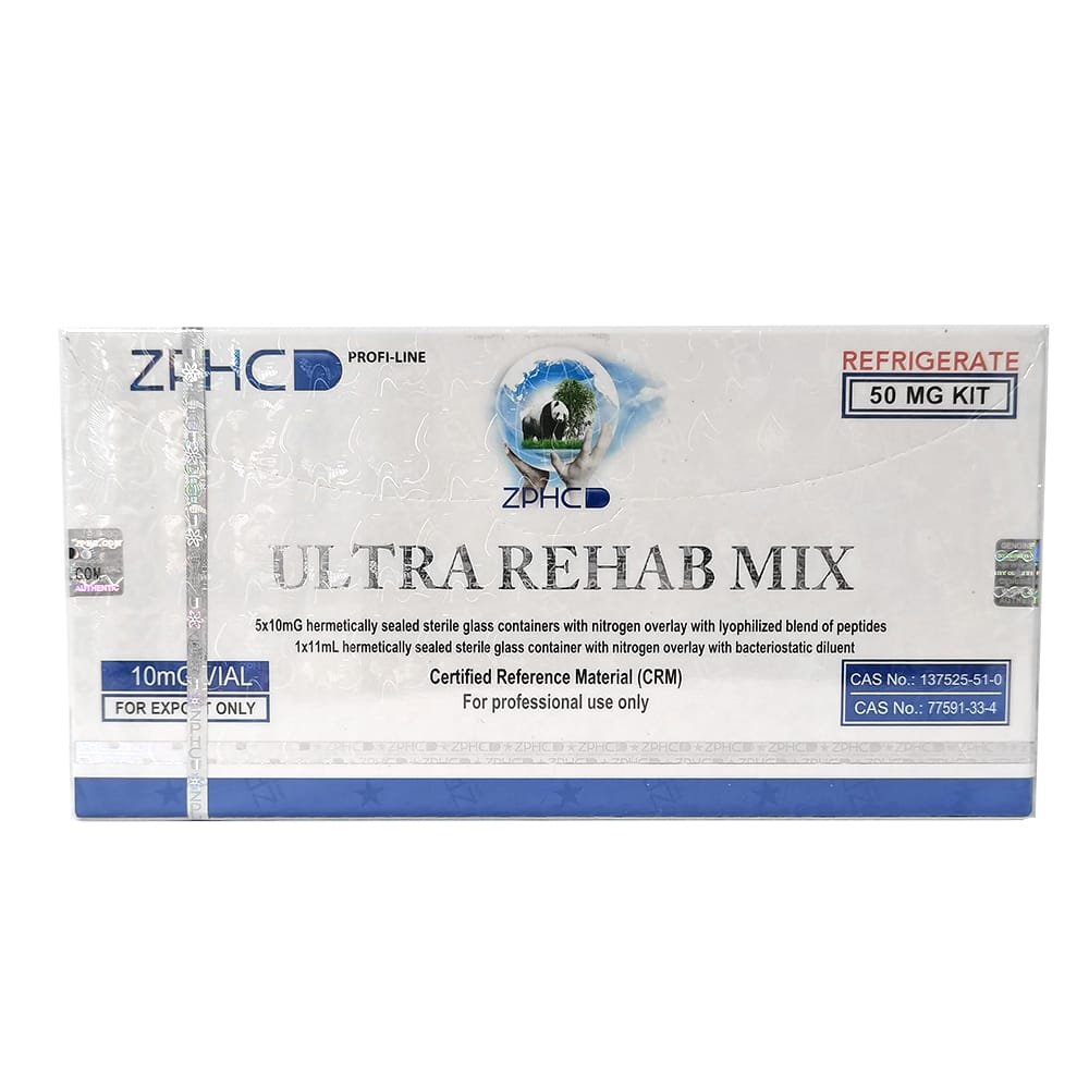 Zphc Ultra Rehab Mix 50 mg BPC-157 5 mg + TB-500 5 mg 5 vials × 10 mg