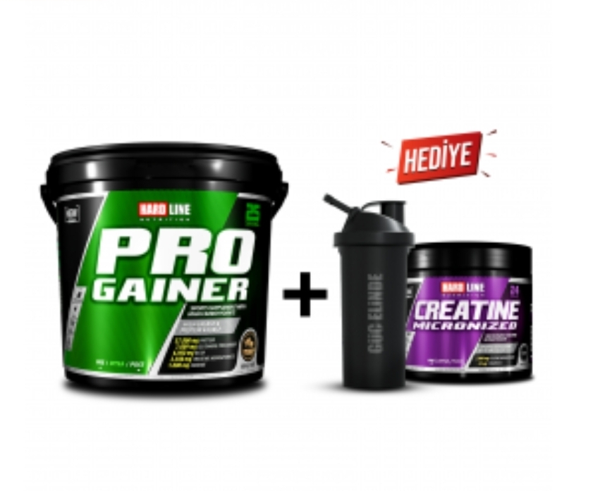 38a9a12a-f9df-4352-975a-c9b20b2648a7 Hardline Progainer 5000 Gr Çikolata SHAKER VE Kreatin Hediyeli - Görsel 1