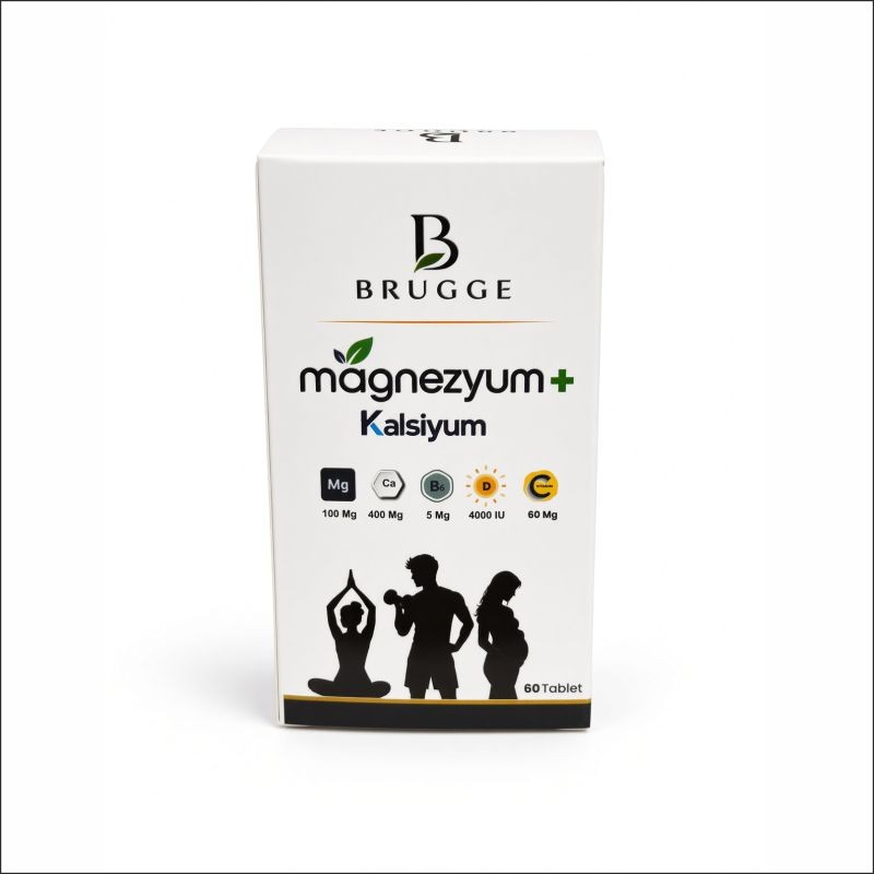 43a3d2_ced4a7d7c76449b39283441320401dacmv2 Brugge Magnezyum Kalsiyum 60 Tablet - Görsel 1