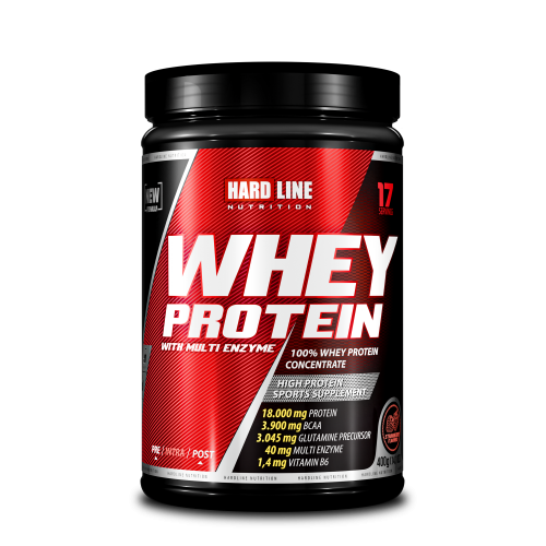 c82a61f5-4b94-45b0-a848-f256b25128bb HARDLINE % 100 Whey Protein 400 Gr çilek - Görsel 1