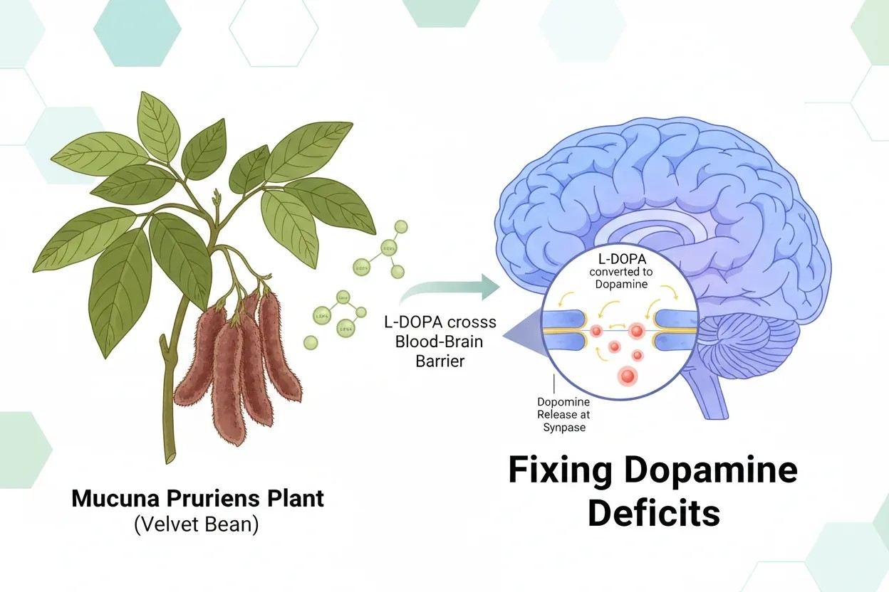 L-Dopa Kaynağı Mucuna Pruriens Nedir? Doğal Dopamin ve Motivasyon Artışı 2 L-Dopa Kaynağı Mucuna Pruriens Nedir? Doğal Dopamin ve Motivasyon Artışı